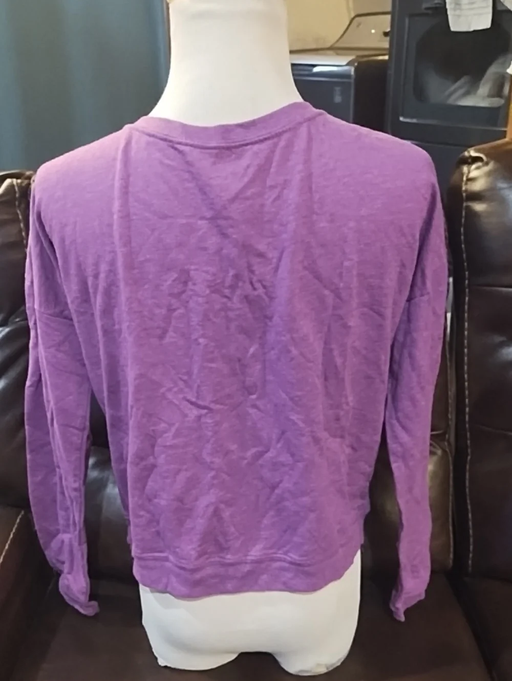 Disney Purple Graphic Long-Sleeve Women’s Top with Stud Detail